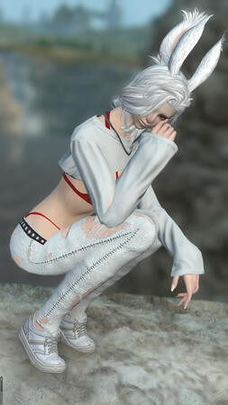 Cjrn in one of her regular outfits.