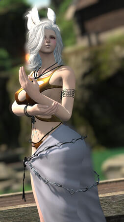 A solo pose of Cjrn in her Golden Week swimsuit.